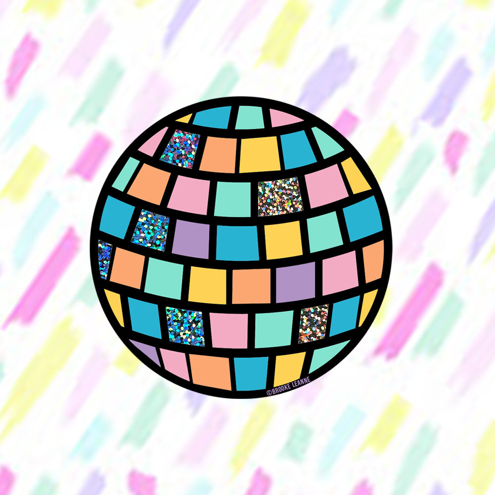 Disco Ball Glitter Sticker